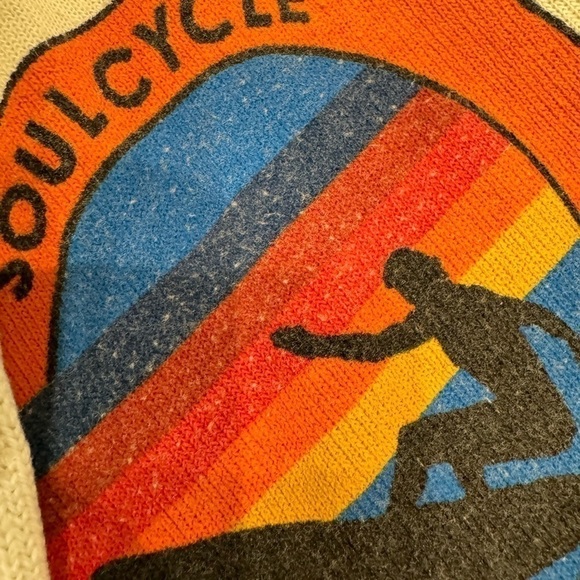 AVIATOR NATION X SOUL CYCLE COLLAB Rare ivory zip up hoodie size large - Picture 9 of 12